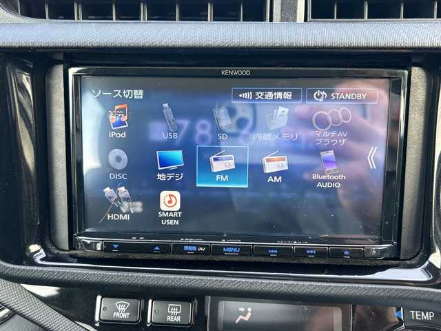 トヨタ アクア G G’s 山梨県 2014(平26)年 7.8万km ブラックマイカ 社外ナビ　/ドライブレコーダー　/ステアリングリモコン　/純正アルミホイール　/リモコンキー　/横滑り防止機能　/ハーフレザー　/ＬＥＤライト　/片側シートヒーター