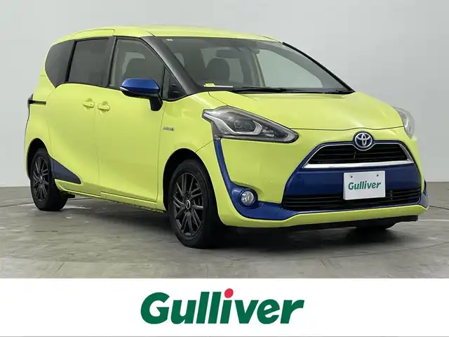 トヨタ シエンタ ハイブリッド G 大分県 2015(平27)年 5.6万km エアーイエロー 社外ナビ/バックカメラ/ＥＴＣ/両側電動/３列シート/衝突軽減/レーンキープ/先行車発進/オートハイビーム/ＬＥＤ/オートライト/プッシュスタート/スマートキー/純正フロアマット/ステアリングスイッチ