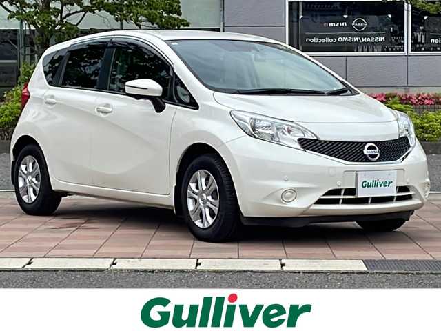 日産 ノート X DIG－S Vセレ +セーフ 福島県 2015(平27)年 6.7万km ブリリアントホワイトパール ワンオーナー/プッシュスタート/アイドリングストップ/純正ナビ/(BT/AM/FM/TV/USB/DVD/CD)/全方位カメラ/前後ドライブレコーダー/前後コーナーセンサー/オートライト/横滑り防止装置/レーンキープアシスト