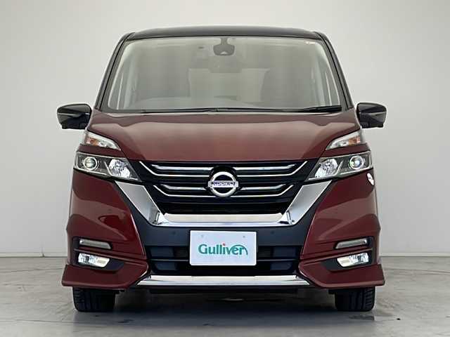 日産 セレナ ハイウェイスター G 愛知県 2016(平28)年 5.2万km マルーンレッド 2トーン プロパイロット/衝突軽減システム/純正SDナビ（SDなし）/フリップダウンモニター/全方位カメラ/両側パワースライドドア/クルーズコントロール/フルセグ/CD/DVD/Bluetooth/バックカメラ/コーナーセンサー/純正アルミホイール/LEDヘッドライト/インテリジェントミラー/リアオートエアコン/ドライブレコーダー/ETC/ステアリングヒーター/スマートキー/プッシュスタート