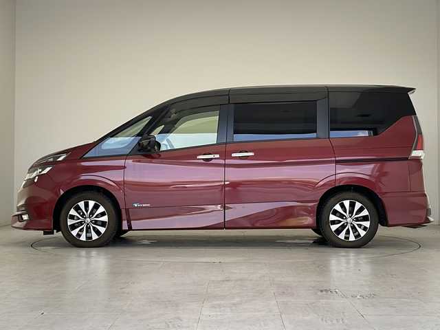 日産 セレナ ハイウェイスター G 愛知県 2016(平28)年 5.2万km マルーンレッド 2トーン プロパイロット/衝突軽減システム/純正SDナビ（SDなし）/フリップダウンモニター/全方位カメラ/両側パワースライドドア/クルーズコントロール/フルセグ/CD/DVD/Bluetooth/バックカメラ/コーナーセンサー/純正アルミホイール/LEDヘッドライト/インテリジェントミラー/リアオートエアコン/ドライブレコーダー/ETC/ステアリングヒーター/スマートキー/プッシュスタート