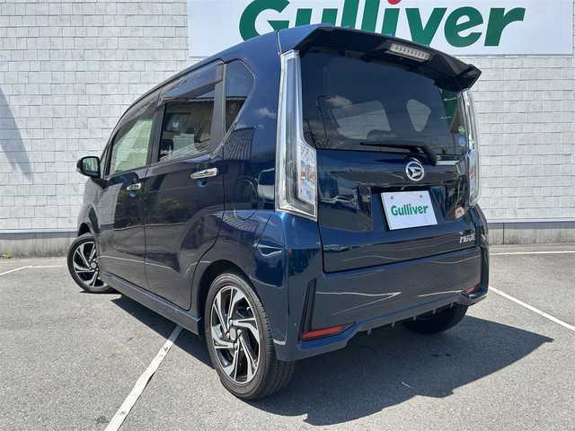 ダイハツ ムーヴ カスタム RS ハイパー SAⅢ 静岡県 2018(平30)年 5.5万km レーザーブルークリスタルシャイン ワンオーナー/純正ナビ（AM/FM/CD/DVD）/Bluetooth接続/フルセグTV/バックカメラ/ETC/前方ドライブレコーダー/アイドリングストップ/純正AW/純正フロアマット/LEDヘッドライト/オートライト/オートマチックハイビーム/ハーフレザーシート/シートヒーター