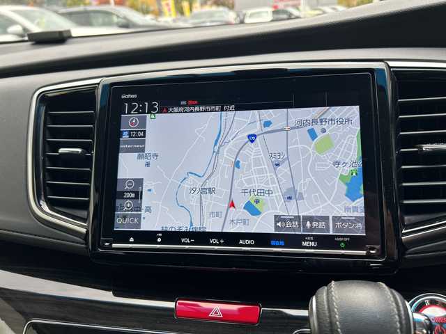 ホンダ オデッセイ ハイブリッド アブソルート・EXホンダセンジング 大阪府 2018(平30)年 6.8万km プレミアムヴィーナスブラックP 衝突軽減　両側パワースライドドア　Ｇａｔｈｅｒｓ９型ナビ　全方位カメラ　フルセグＴＶ　ＣＤ　ＤＶＤ　ＢＴ　ＨＤＭＩ　フリップダウンモニター　ハーフレザーシート　パワーシート　シートヒーター　ＢＳＭ 社外レーダー　AC100V　フォグランプ　後席サンシェード　2列目オットマン　電子パーキング　レーダークルーズコントロール　ETC2.0　スペアキー　純正フロアマット　純正アルミホイール　