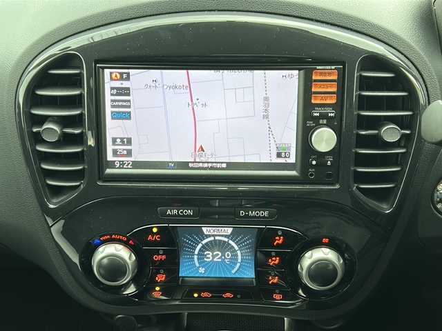 日産 ジューク 16GT FOUR タイプV 秋田県 2014(平26)年 4.4万km ラディアントレッド 社外SDナビ/社外CD、DVD、TV/バックカメラ/純正17インチAW/コーナーセンサー/スペアキー/４WD