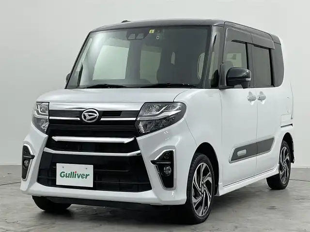 ダイハツ タント カスタム RS スタイルセレクション 群馬県 2021(令3)年 2.4万km ブラックマイカメタリック/シャイニングホワイトパール 純正ナビ　レーダークルーズコントロール　レーンキープアシスト　オートマチックハイビーム　衝突軽減ブレーキ　両側パワースライドドア　ビルトインＥＴＣ　ドライブレコーダー　シートヒーター　ＬＥＤ　禁煙車