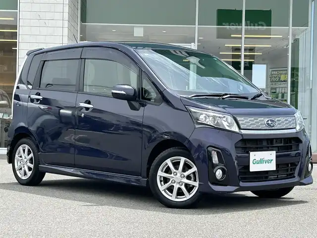 スバル ステラ カスタム R スマートアシスト 兵庫県 2013(平25)年 4.2万km アーバンナイトブルークリスタルメタリック 革巻ステアリング/社外7インチナビ/ETC/フォグランプ/スマートアシスト/バニティミラー/純正14センチアルミ/シートリフター