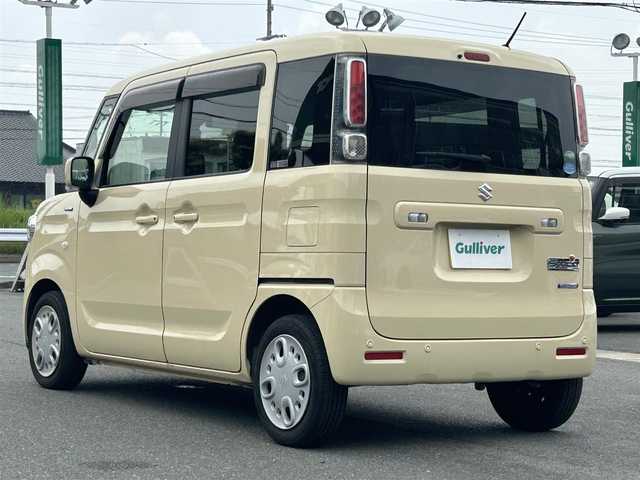 スズキ スペーシア HYBRID X 愛知県 2018(平30)年 4.8万km シフォンアイボリーM ワンオーナー/社外メモリナビ/フルセグテレビ/アイドリングストップ/ドアバイザー/プッシュスタート/両側パワースライドドア/衝突軽減ブレーキ