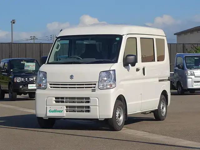 スズキ エブリイ PA 山形県 2024(令6)年 0.2万km スペリアホワイト パートタイム4WD/両側スライドドア/カーラジオ/　　【AM/FM】/オートライト/撥水シート/アイドリングストップ/コーナーセンサー/純正フロアマット/オーバーヘッドシェルフ/スペアキー×1