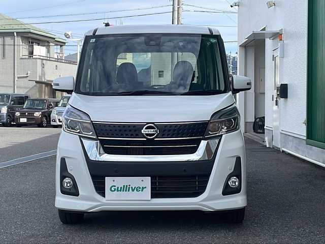 日産 デイズ ルークス ハイウェイスター Gターボ 岐阜県 2018(平30)年 5.8万km ホワイトパール 禁煙車/純正SDナビ/AM/FM/CD/DVD/USB/SD/Bluetooth/フルセグTV/アラウンドビューモニター/エマージェンシーブレーキ/両側パワースライドドア/前後コーナーセンサー/オートライト/オートハイビーム/LEDヘッドライト/フォグランプ/クルーズコントロール/純正ドライブレコーダー/ETC/ステアリングリモコン/オートエアコン/純正アルミホイール/純正フロアマット/純正ドアバイザー/インテリジェントキー/プッシュスタート