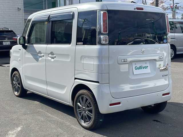 スズキ スペーシア HYBRID X 道東・釧路十勝 2020(令2)年 6.3万km ピュアホワイトP 4WD/デュアルセンサーブレーキサポート/カーオーディオ/　　【CD BT USB】/両側パワースライドドア/オートヘッドライト/シートヒーター/14インチアルミホイール/アイドリングストップ/コーナーセンサー/電動格納ミラー/AAC/スマートキー
