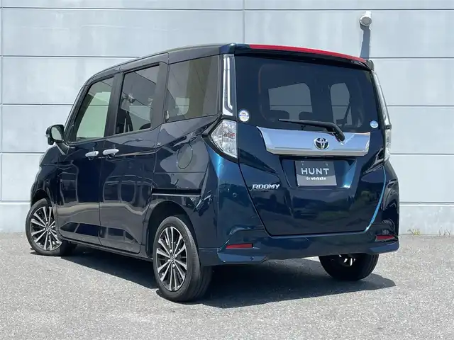トヨタ ルーミー カスタムG－T 千葉県 2021(令3)年 3.6万km レーザーブルークリスタルシャイン スマートアシスト/　衝突軽減ブレーキ/レーンキープアシスト/　レーダークルーズコントロール/オートハイビーム/　クリアランスソナー/純正9インチナビ(NSZT-Y68T)/　フルセグ/BT/DVD/CD/USB/全方位カメラ/純正フリップダウンモニター/両側電動スライドドア/ETC/シートヒーター(D/N席)/純正15インチAW/LEDヘッドライト/オートライト/フォグライト/スマートキー/プッシュスタート