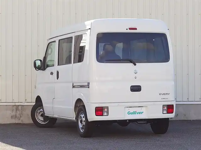 スズキ エブリイ PA 山形県 2024(令6)年 0.1万km スペリアホワイト パートタイム4WD/デュアルカメラブレーキサポート/カーラジオ/　　【AM/FM】/両側スライドドア/オートライト/撥水シート/コーナーセンサー/アイドリングストップ/純正フロアマット/オーバーヘッドシェルフ/スペアキー×1
