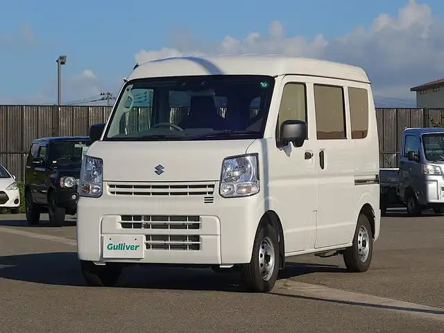 スズキ エブリイ PA 山形県 2024(令6)年 0.1万km スペリアホワイト パートタイム4WD/デュアルカメラブレーキサポート/カーラジオ/　　【AM/FM】/両側スライドドア/オートライト/撥水シート/コーナーセンサー/アイドリングストップ/純正フロアマット/オーバーヘッドシェルフ/スペアキー×1