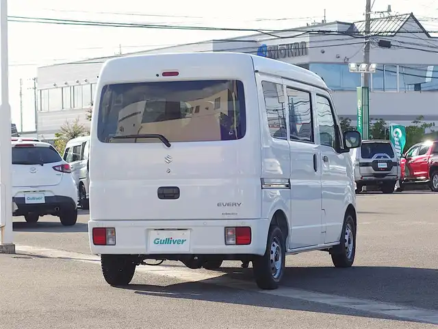 スズキ エブリイ PA 山形県 2024(令6)年 0.1万km スペリアホワイト パートタイム4WD/デュアルカメラブレーキサポート/カーラジオ/　　【AM/FM】/両側スライドドア/オートライト/撥水シート/コーナーセンサー/アイドリングストップ/純正フロアマット/オーバーヘッドシェルフ/スペアキー×1