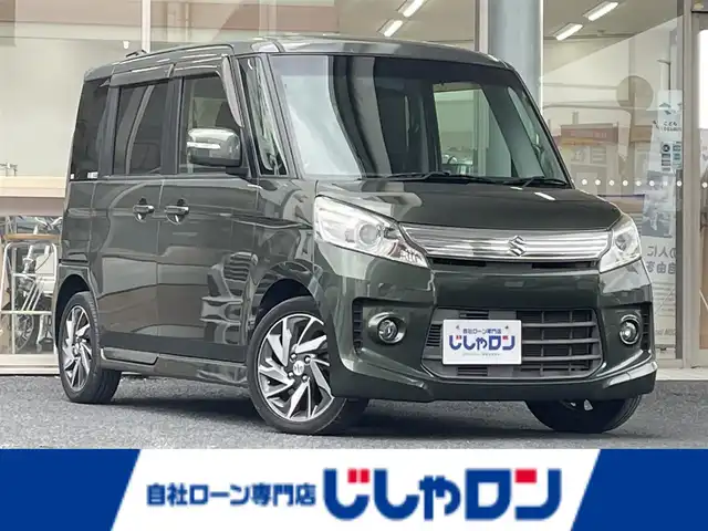 スズキ スペーシア カスタム TS 岐阜県 2014(平26)年 6.8万km クールカーキPM (株)IDOMが運営する【じしゃロン多治見店】の自社ローン専用車両になります。こちらは現金またはオートローンご利用時の価格です。自社ローンご希望の方は別途その旨お申付け下さい。/社外ナビ/　（Bluetooth/DVD/フルセグ）/両側パワースライドドア/アイドリングストップ/オートライト/フォグランプ/ETC
