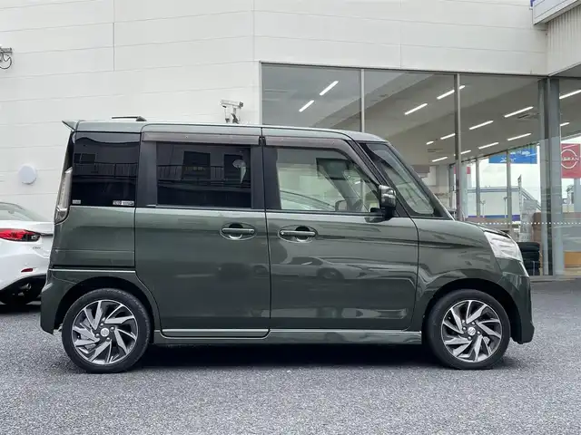 スズキ スペーシア カスタム TS 岐阜県 2014(平26)年 6.8万km クールカーキPM (株)IDOMが運営する【じしゃロン多治見店】の自社ローン専用車両になります。こちらは現金またはオートローンご利用時の価格です。自社ローンご希望の方は別途その旨お申付け下さい。/社外ナビ/　（Bluetooth/DVD/フルセグ）/両側パワースライドドア/アイドリングストップ/オートライト/フォグランプ/ETC