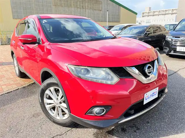 日産 エクストレイル 20X エマージェンシーブレーキ 新潟県 2014(平26)年 7.6万km バーニングレッド (株)IDOMが運営する【じしゃロン新潟店】の自社ローン専用車両になります。/こちらは現金またはオートローンご利用時の価格です。自社ローンご希望の方は別途その旨お申付け下さい/プッシュスタート/スマートキー/スペアキー１本付き/純正ナビ/ワンセグテレビ(走行時視聴不可)/Bluetooth接続可能/CD、DVD、AM、FM視聴可能/全方位カメラ/クルーズコントロール/ドライブレコーダー/ETC/シートヒーター(D席N席)/リモコンオートバックドア/本革巻きステアリング/ウインカーミラー/純正AW