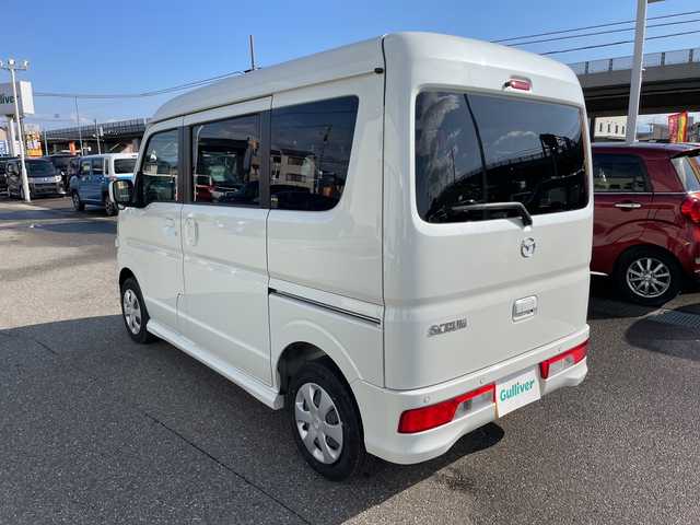 マツダ スクラム ワゴン PXターボ 石川県 2024(令6)年 0.8万km パール レーダーブレーキ　シートヒーター　スマートキー　プッシュスタート　電動ミラー　リアサーキュレーター　両側スライドドア　保証書