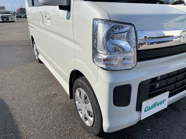 マツダ スクラム ワゴン PXターボ 石川県 2024(令6)年 0.8万km パール レーダーブレーキ　シートヒーター　スマートキー　プッシュスタート　電動ミラー　リアサーキュレーター　両側スライドドア　保証書