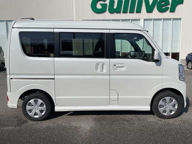 マツダ スクラム ワゴン PXターボ 石川県 2024(令6)年 0.8万km パール レーダーブレーキ　シートヒーター　スマートキー　プッシュスタート　電動ミラー　リアサーキュレーター　両側スライドドア　保証書