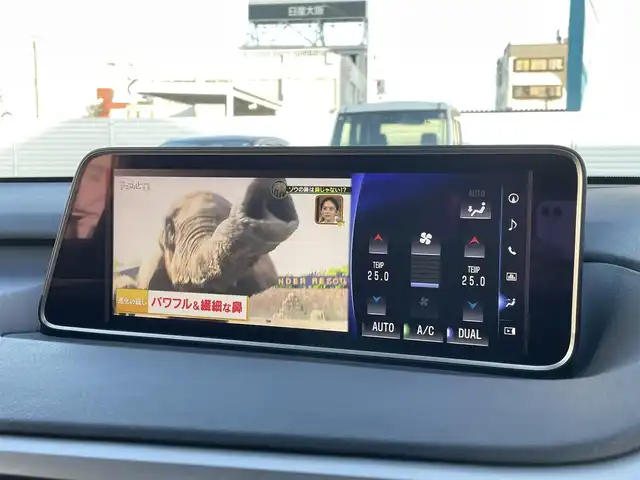 レクサス ＲＸ 450h Fスポーツ 兵庫県 2016(平28)年 5.2万km ホワイトノーヴァガラスフレーク /OP パノラマルーフ（チルト&アウタースライド式）//OP マークレビンソンプレミアムサウンド//OP パノラミックビューモニター//OP インテリジェントクリアランスソナー//OP RCTA//OP BSM//OP ルーフレール//OP 後席シートヒーター//OP 後席パワーシート（電動リクライニング/格納）//純正ナビ（12.3インチ）//地デジ/DVD/BT/USB/AUX//ステアリングリモコン（ステアリングヒーター付）//フルカラーヘッドアップディスプレイ//黒本革シート（電動/ヒーター/ベンチレーション）//3眼フルLEDヘッドランプ//シーケンシャルターンランプ//LEDフォグランプ//ビルトインETC//純正エンジンスターター//レーダークルーズコントロール//レーンキープアシスト//プリクラッシュセーフティ//オートマチックハイビーム