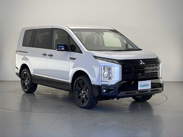 三菱 デリカＤ：５ シャモニー 長野県 2025(令7)年 0.1万km未満 白Ⅱ 4WD/届出済未使用車/純正メモリナビ&フルセグTV&CD&DVD&USB&BT/e-Assist/アダプティブクルーズコントロール/レーンキープアシスト/車線逸脱警報/衝突軽減ブレーキ/ブラインドスポットモニター/ダウンヒルアシストコントロール/オートマチックハイビーム/両側パワースライドドア/パワーバックドア/ハーフレザーシート/ステアリングスイッチ/ステアリングヒーター/パドルシフト/MTモード付AT/全方位カメラ/LEDヘッドライト/オートライト/フロントフォグランプ/電動格納ミラー/ウィンカーミラー/電動ホールド/オートホールド/純正18インチAW装着/プッシュスタート/スマートキー/スペアキー1本/取扱説明書/保証書