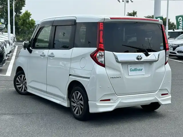 トヨタ ルーミー カスタムG 奈良県 2020(令2)年 4.7万km パールホワイトⅢ モデリスタエアロ/両側パワースライドドア/社外ディスプレイオーディオ(CD/DVD/AM・FM/BT)/ETC/前方ドラレコ/スマアシ/クルーズコントロール/衝突回避支援ブレーキ機能/ブレーキ制御付き誤発進抑制機能/車線逸脱警報機能/ふらつき警報/路側逸脱警報/純正14インチアルミホイール/LEDヘッドライト/本革巻きステアリング/後席サンシェード