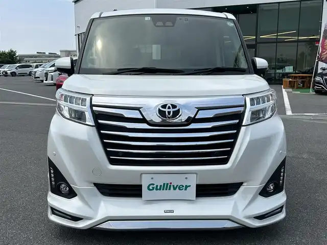 トヨタ ルーミー カスタムG 奈良県 2020(令2)年 4.7万km パールホワイトⅢ モデリスタエアロ/両側パワースライドドア/社外ディスプレイオーディオ(CD/DVD/AM・FM/BT)/ETC/前方ドラレコ/スマアシ/クルーズコントロール/衝突回避支援ブレーキ機能/ブレーキ制御付き誤発進抑制機能/車線逸脱警報機能/ふらつき警報/路側逸脱警報/純正14インチアルミホイール/LEDヘッドライト/本革巻きステアリング/後席サンシェード