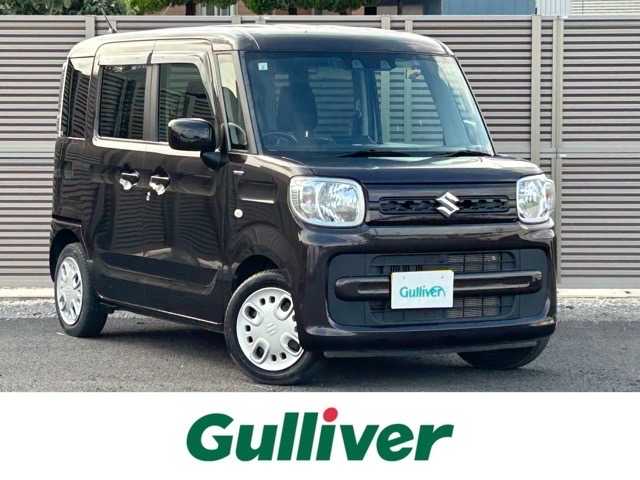 スズキ スペーシア HYBRID G 千葉県 2021(令3)年 2.4万km アーバンブラウンパールメタリック KENWOODナビ/フルセグTV/CD/DVD再生/Bluetoothオーディオ/バックカメラ/ETC/前方ドライブレコーダー/運転席シートヒーター/レーンキープアシスト/衝突軽減ブレーキ/プッシュスタート/オートライト/ヘッドライトレベライザー/フロアマット/ドアバイザー