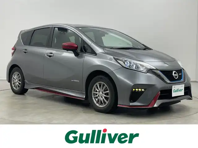 日産 ノート e－パワー ニスモ 埼玉県 2020(令2)年 5.9万km ダークメタルグレー 社外ナビ（9インチ）/Bluetooth、TV、CD、DVD、SD、USB、HDMI、AppleCarPlay、AndroidAuto/ニスモ専用アルカンターラシート/ニスモ専用本革アルカンターラ3本スポーク/アラウンドビューモニター/インテリジェントルームミラー/オートライト/ハイビームアシスト/ヒルスタートアシスト/踏み間違い防止アシスト/車線逸脱警報/プッシュスタート/ETC