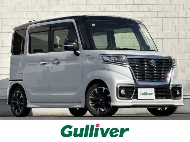 スズキ スペーシア カスタム HYBRID XS ターボ 岩手県 2020(令2)年 6.3万km ピュアホワイトパール/ブラック2トーン 4WD/ハーフレザーシート/全方位カメラ/両側パワースライドドア/ヘッドアップディスプレイ/純正8インチナビ/→フルセグTV/Bluetooth/CD/DVD/FM/AM/バックカメラ/サイドカメラ/ステアリングスイッチ/クルーズコントロール/衝突軽減システム/横滑り防止装置/レーンキープアシスト/オートライト/LEDヘッドライト/LEDフォグライト/〇プッシュスタート/〇電動格納ミラー/〇シンカーミラー/〇シガーソケット/〇USBポート/〇ドアバイザー/〇フロアマット/〇スマートキー/〇取扱説明書/スペアキー/ETC/2列目サンシェード/2列目テーブル