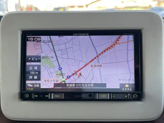 スズキ ラパン S セレクション 茨城県 2018(平30)年 4.3万km フィズブルーパールメタリック/ホワイト ・社外SDナビ(CD/DVD/BT/TV/FM/AM)/・ETC/・衝突被害軽減システム/・前席シートヒーター/・ステアリングスイッチ/・純正フロアマット/・純正ドアバイザー/・プッシュスタート/・アイドリングストップ