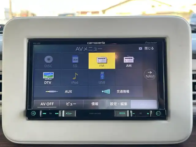 スズキ ラパン S セレクション 茨城県 2018(平30)年 4.3万km フィズブルーパールメタリック/ホワイト ・社外SDナビ(CD/DVD/BT/TV/FM/AM)/・ETC/・衝突被害軽減システム/・前席シートヒーター/・ステアリングスイッチ/・純正フロアマット/・純正ドアバイザー/・プッシュスタート/・アイドリングストップ
