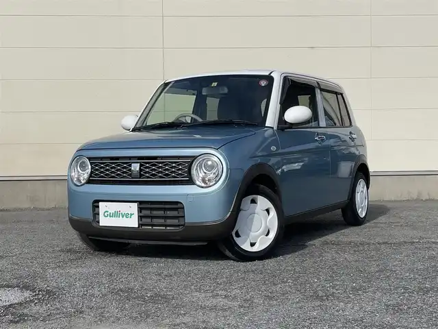 スズキ ラパン S セレクション 茨城県 2018(平30)年 4.3万km フィズブルーパールメタリック/ホワイト ・社外SDナビ(CD/DVD/BT/TV/FM/AM)/・ETC/・衝突被害軽減システム/・前席シートヒーター/・ステアリングスイッチ/・純正フロアマット/・純正ドアバイザー/・プッシュスタート/・アイドリングストップ