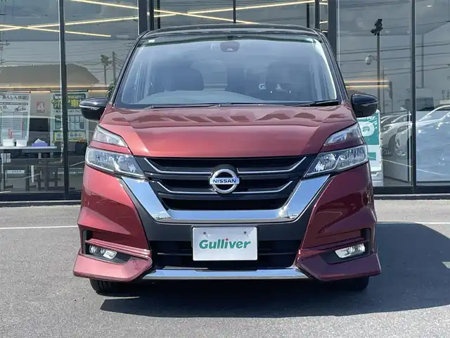 日産 セレナ ハイウェイスター 茨城県 2017(平29)年 5.6万km マルーンレッド 2トーン 純正ナビ/【ウォークマン・USB・SD・ラジオ・TV・BT・CD・iPod・VTR・AUX】/クルコン/ETC/Bカメラ/片側パワスラ/アイドリングストップ/ステリモ/オートライト/ヘッドライトレベライザー/Fフォグ/後席AAC/純正フロアマット/純正アルミホイール/電格ミラー/ウインカーミラー/ドアバイザー