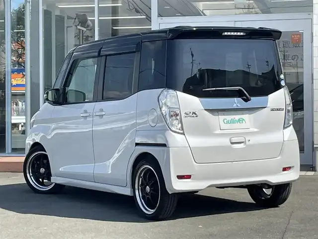 三菱 ｅＫスペース カスタムT e－アシスト 愛知県 2015(平27)年 5.6万km アメジストブラック/シルキーホワイト RAYSボルクレーシング16インチアルミホイール/RS-R車高調/カロッツェリアHDDナビ/CD/DVD再生/バックカメラ/フルセグTV/ETC/ミュージックサーバー（HDD録音）/Bluetooth接続/両側パワースライドドア/純正フロアマット/HIDヘッドライト/オートライト/横滑り防止装置/衝突軽減ブレーキ/電動格納ミラー/i-safeドライブレコーダー（前）/スマートキー/プッシュスタート