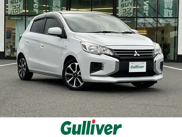 三菱 ミラージュ M 岡山県 2020(令2)年 8.5万km ホワイトダイヤモンド 登録時走行距離84566km/純正オーディオ/ETC/ドライブレコーダー/衝突軽減ブレーキ/横滑り防止装置/レーンキープアシスト/オートライト/オートマチックハイビーム/アイドリングストップ/15インチ純正AW/フロアマット/ドアバイザー/プッシュスタート/スマートキー/スペアキー