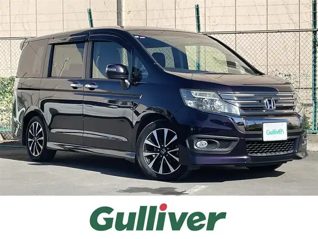 ホンダ ステップワゴン スパーダ Z クールスピリット 東京都 2014(平26)年 5.4万km プレミアムコスミックバイオレットパール 純正ナビ/バックカメラ/フルセグTV/ETC/前方ドライブレコーダー/横滑り防止装置/純正フロアマット/純正サイドバイザー/両側電動スライドドア/オートライト/パドルシフト/スマートキー