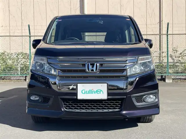 ホンダ ステップワゴン スパーダ Z クールスピリット 東京都 2014(平26)年 5.4万km プレミアムコスミックバイオレットパール 純正ナビ/バックカメラ/フルセグTV/ETC/前方ドライブレコーダー/横滑り防止装置/純正フロアマット/純正サイドバイザー/両側電動スライドドア/オートライト/パドルシフト/スマートキー