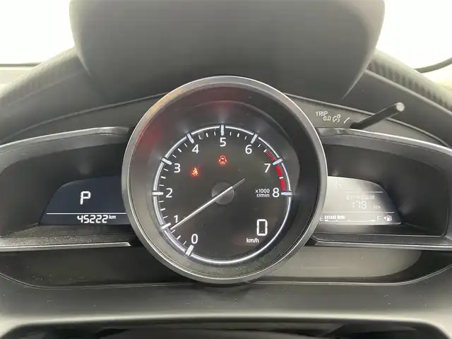 マツダ デミオ 13S ツーリング 富山県 2017(平29)年 4.6万km ソウルレッドプレミアムメタリック 純正ナビ/（AM/FM/CD/TV/DVD/BT)/フルセグテレビ/Bluetooth/レーダークルーズコントロール/リアパーキングセンサー/アイドリングストップ/前席シートヒーター/USB端子×2/AUX端子/純正フロアマット/プッシュスタート/スマートキー×2/オートライト/アダプティブLEDヘッドライト/車線逸脱警報システム/横滑り防止装置/ETC/ABS