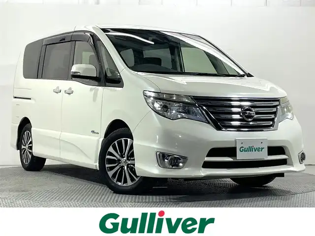 日産 セレナ HWS S HV Vセレ +Sefty 大阪府 2016(平28)年 1.1万km ブリリアントホワイトパール 純正9incナビTV バックカメラ フリップダウンモニター 両側パワースライドドア クルーズコントロール 衝突軽減ブレーキ レーンアシスト スマートキー プッシュスタート リアオートエアコン ETC