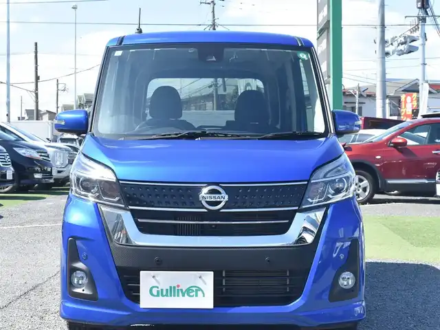 日産 デイズ ルークス ハイウェイスター Xターボ 神奈川県 2019(令1)年 2.9万km オーシャンブルーP 2WD/ターボ/日産純正ナビ/：地デジ/：CD/DVD/：Bluetooth/アラウンドビューカメラ/Fドラレコナビ連動/ETC/片側パワースライドドア/LEDヘッドランプ/：ハイビームアシスト/：オートライト/オーバーヘッドシーリングファン/後席サンシェード/エマージェンシーブレーキ/：車線逸脱警報/ーーーーーーーーーーーーーーーーー/スマートキー2個/保証書/取説/ナビ説/記録簿R2.3.4.5.