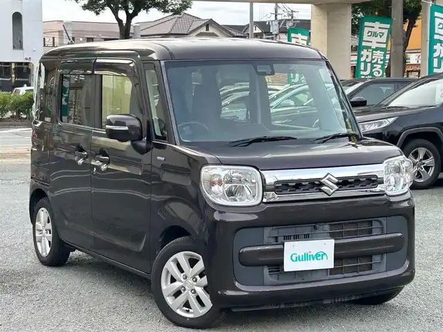 スズキ スペーシア HYBRID X 熊本県 2018(平30)年 4.7万km アーバンブラウンパールメタリック デュアルセンサーブレーキサポート/レーンキープアシスト/プッシュスタート/社外ナビ/（CD・DVD・フルセグTV・BTオーディオ・SD）/全方位カメラ/両側パワースライドドア/LEDヘッドライト/オートライト/右前席シートヒーター/横滑り防止装置/ウィンカーミラー/純正フロアマット/純正ドアバイザー/新車保証書/取扱説明書