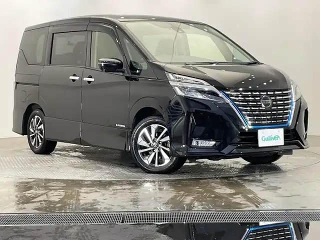 日産 セレナ e－パワー ハイウェイスター V 栃木県 2020(令2)年 4.8万km ダイヤモンドブラック 純正ナビ(MM319D-W)/(フルセグテレビ・Bluetooth・CD・DVD・SD)/後席モニター/全方位カメラ/バックカメラ/衝突軽減ブレーキ/レーンキープアシスト/クルーズコントロール/前後コーナーセンサー/前方ドライブレコーダー(DJ4-D)/両側パワースライドドア/ETC/純正アルミホイール/純正フロアマット/LEDヘッドライト/オートライト/純正エアロ(サイド・リア)/スマートキー