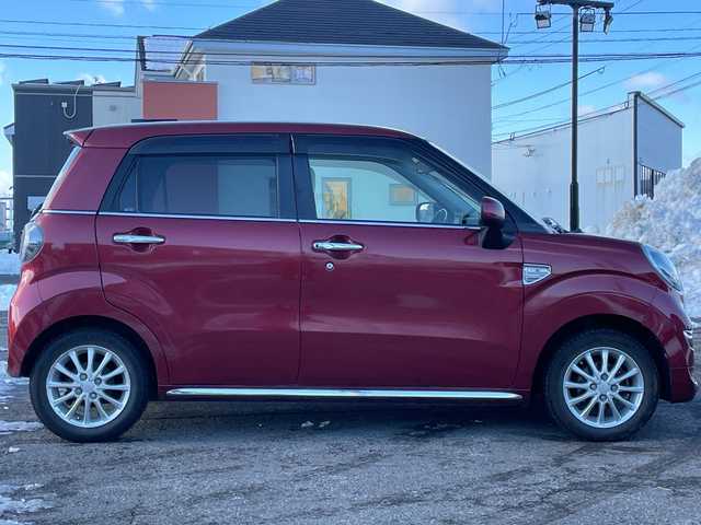 ダイハツ キャスト スタイル G ターボ SAⅡ 道央・札幌 2016(平28)年 7.8万km ファイアークォーツレッドM ４WD/ワンオーナー/純正SDナビ/AM/FM/BT/SD/SD/DVD/フルセグ/衝突被害軽減ブレーキ/横滑り防止装置/レーンキープアシスト/コーナーセンサー/バックカメラ/ビルトインETC/ドライブレコーダー/アイドリングストップ/D席シートヒーター/レザーシート/革巻きステアリング/ステアリングリモコン/プッシュスタート/スマートキー/LEDヘッドライト/オートライト/フォグランプ/電動格納ミラー/純正フロアマット/ドアバイザー/スペアキー/純正エンジンスターター