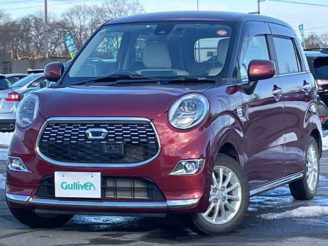 ダイハツ キャスト スタイル G ターボ SAⅡ 道央・札幌 2016(平28)年 7.8万km ファイアークォーツレッドM ４WD/ワンオーナー/純正SDナビ/AM/FM/BT/SD/SD/DVD/フルセグ/衝突被害軽減ブレーキ/横滑り防止装置/レーンキープアシスト/コーナーセンサー/バックカメラ/ビルトインETC/ドライブレコーダー/アイドリングストップ/D席シートヒーター/レザーシート/革巻きステアリング/ステアリングリモコン/プッシュスタート/スマートキー/LEDヘッドライト/オートライト/フォグランプ/電動格納ミラー/純正フロアマット/ドアバイザー/スペアキー/純正エンジンスターター