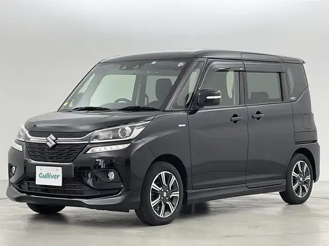 スズキ ソリオ バンディット HV MV 福岡県 2019(令1)年 8.5万km スーパーブラックパール 社外ナビ（ＢＴ，フルセグＴＶ）　/バックカメラ　/ＥＴＣ　/コーナーセンサー　/ＡＣＣ　/衝突軽減ブレーキ　/レーンキープ　/アイドリングストップ　/パドルシフト　/片側電動スライドドア　/純正１５インチＡＷ　/ＬＥＤ