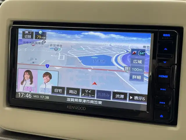 スズキ ラパン G 滋賀県 2024(令6)年 1万km テラコッタピンクメタリック 社外ナビ/(CD/DVD/フルセグ/Bluetooth)/バックカメラ/リアソナー/アイドリングストップ/シートヒーター(D席)/衝突軽減/横滑り防止/フォグランプ/スマートキー/スペアキー/プッシュスタート/純正ドアバイザー