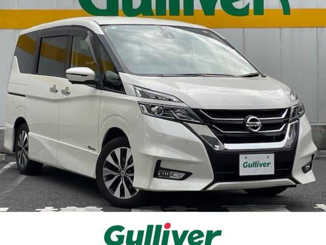 日産 セレナ ハイウェイスターVセレクションⅡ 東京都 2017(平29)年 4.6万km ブリリアントホワイトパール メモリナビ/フルセグテレビ/バックカメラ/両側パワースライドドア/プッシュスタート/クルーズコントロール/フリップダウンモニター/ETC