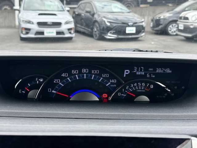 ダイハツ タント カスタムRSトップED VS SAⅢ 静岡県 2018(平30)年 3.9万km ブラックマイカメタリック ●純正ナビ/(フルセグ/CD/DVD/Bluetooth)/(NSZP-X69D)/●運転席シートヒーター/●全方位カメラ/●衝突被害軽減システム/●レーンキープアシスト/●後方コーナーセンサー/●フォグランプ/●オートライト/●オートマチックハイビーム/●革巻きステアリング/●ステアリングスイッチ/●ETC/●前方ドライブレコーダー/●両側パワースライドドア/●電動格納ウィンカーミラー/●スマートキー/●プッシュスタート/●ドアバイザー/●フルエアロ/●社外サスローダウン/●社外4本出マフラー(FUJITSUBO)/●純正フロアマット/●社外15インチアルミホイール/●ダブルSRS＋ABS